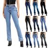 Женские джинсы повседневные однотонные повседневные брюки универсальные облегающие джинсы