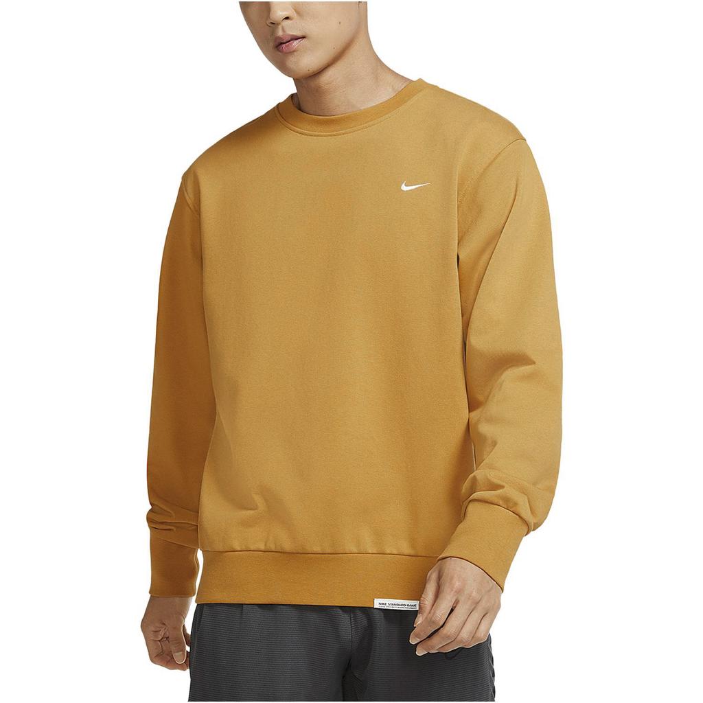 Nike Спортивный пуловер с круглым вырезом и вышитым логотипом, мужские топы, оранжевый CK6359-712