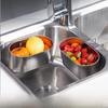 New 304 Stainless Steel Multi-Function Sink Drain Basket with Filter & Hanging Rack