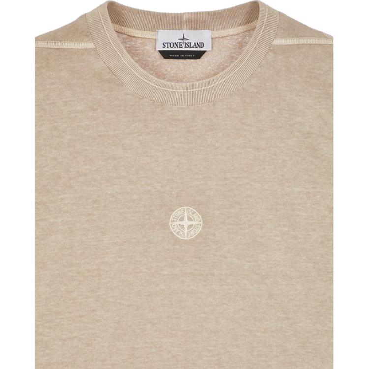 STONE ISLAND Ss23 Solid Color Logo Embroidered Crew Neck Short Sleeve T-Shirt Men Tops Gray 781520957-V0192