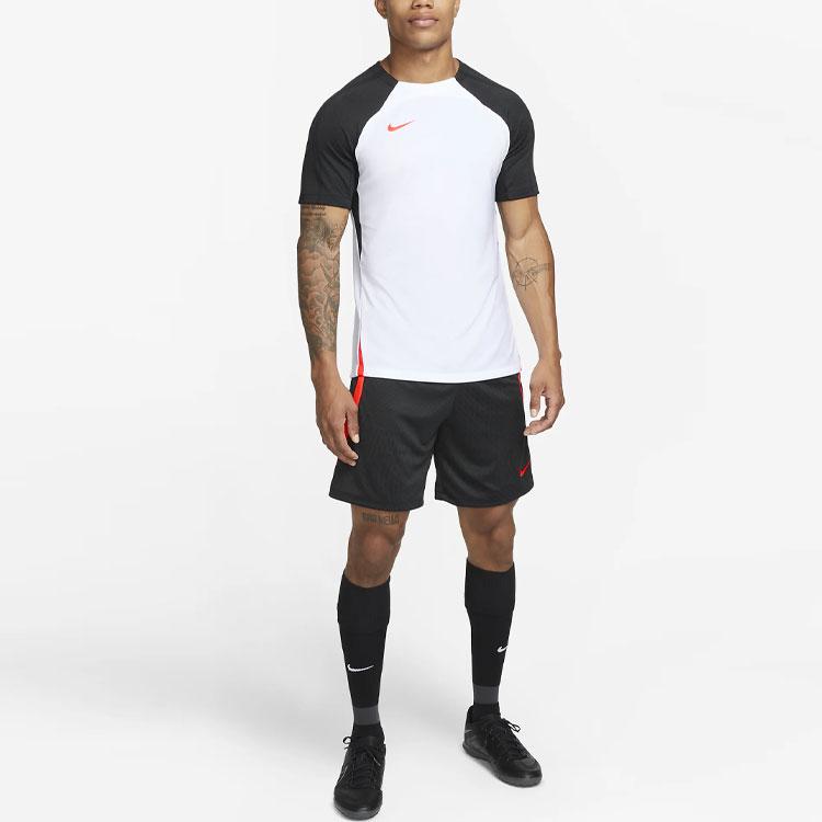 Nike Шорты мужские повседневные Dri-FIT Strike с цветными блоками, логотипом, эластичным поясом и прямыми штанинами, черные DV9276-014