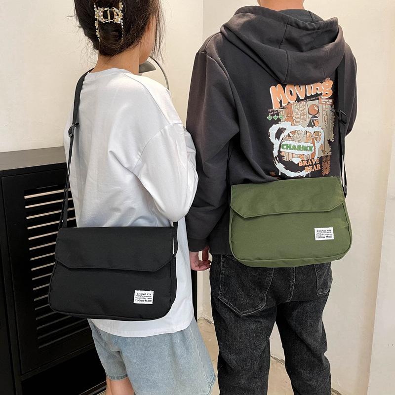 Мужская сумка сумка-мессенджер сумка через плечо горизонтальная сумка чехол женская сумка корейская версия простая сумка через плечо с напечатанным логотипом