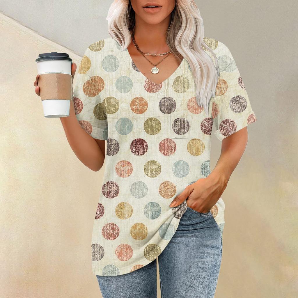 Женские футболки с V-образным вырезом и коротким рукавом, летние топы, повседневные базовые футболки, модные