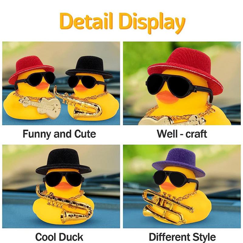 Car Rubber Duck Dashboard Decoration With Squeak Yellow Duck Car Musical Duck Dashboard Ornament Car Accessories