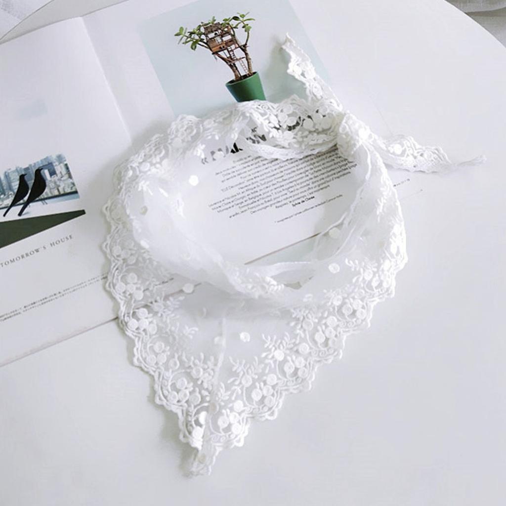 Ethnic Lace Scarf Headband for Girls Hair Scarf Bandana Headpiece Turban Hairband Women Photo Headscarf Head Accessory