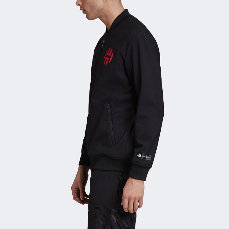 adidas CNY Series Баскетбольная спортивная разминочная куртка с длинными рукавами Мужская верхняя одежда Черный EA2356