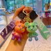 Acrylic Cartoon Graffiti Bear Key Chain Creative Doll Women Bag Pendant Cute Car Keychain Xmas Birth Gift
