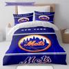 Постельное белье с узором New York Mets Комплект Пододеяльник Наволочка Домашний Декор Подарок (1 пододеяльник + 2 наволочки, без наполнителя)