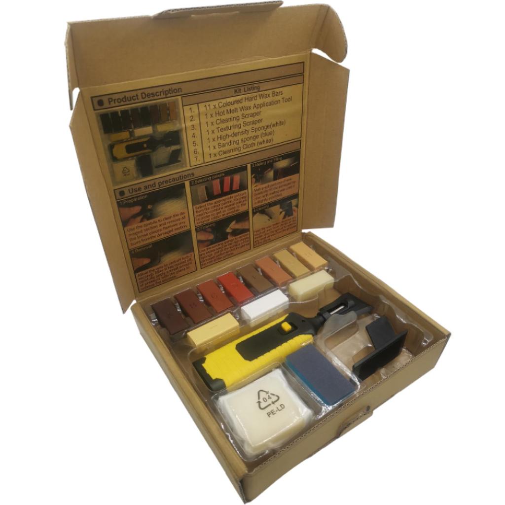 Ремонтный комплект для ламината и паркетной доски, набор для ремонта пола и мебели, замазки и удалители царапин по дереву, ламинат и паркет