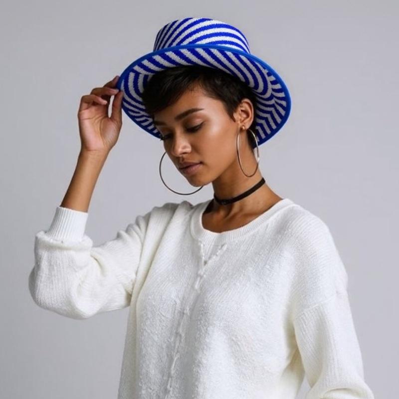 Magicians Style Stripe Top Hat In With Metallic Finish For Costume Party Stage Performances Fashion Accessory