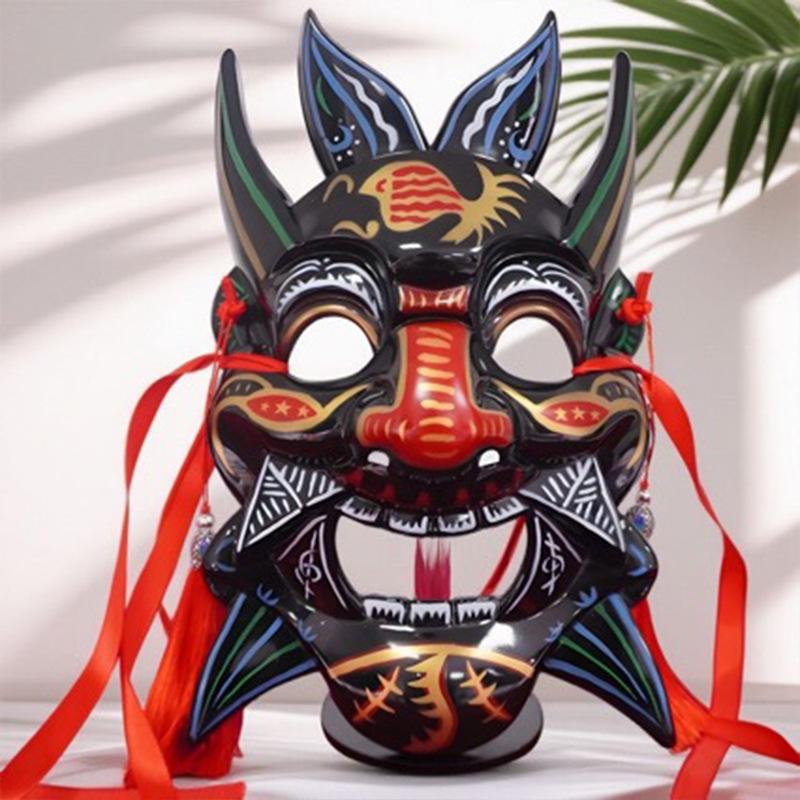 Supplying new non-tangible cultural heritage items2Traditional Chinese Nuo masks, black Nuo masks, antique-style decorative ornaments, props for Nuo