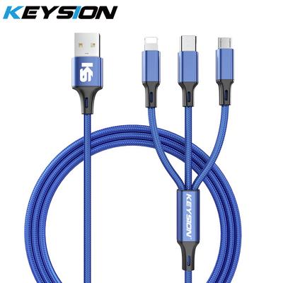 KEYSION USB-кабель 3 в 1 для мобильного телефона Зарядный кабель Micro USB Type C для быстрой зарядки iPhone
