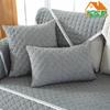 New Linen Solid Color Quilted Simple Fabric Sofa Cushion Cushion Non-slip Sofa Cover