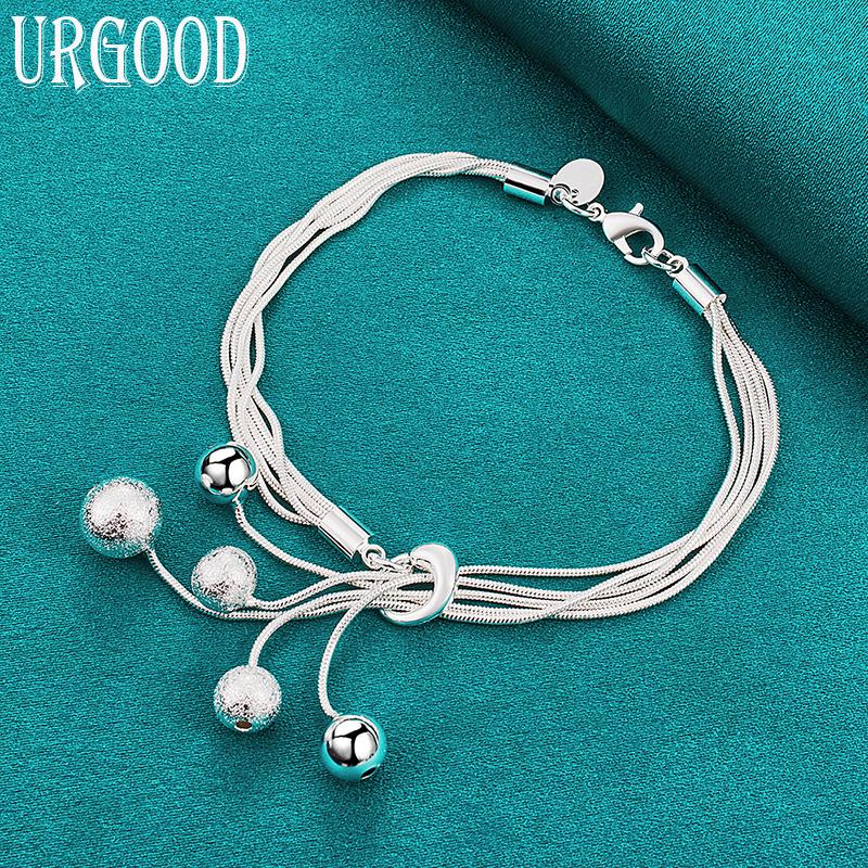 Стерлингового серебра 925 пробы, цепочка в виде змеи, романтический браслет из бисера, женский подарок на вечеринку, модные украшения