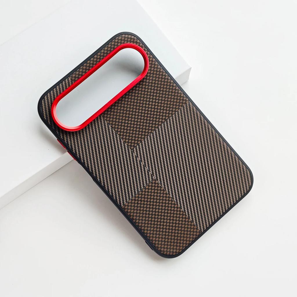 Роскошный матовый чехол из ПУ-кожи с текстурой карбона для Huawei Pura X View, жесткий, ударопрочный, защита от царапин, металлическая защита объектива