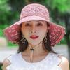 Summer Foldable Hats for Women Korean Large Brim Sun Protection Hats Vacation Travel Seaside Cool Hats