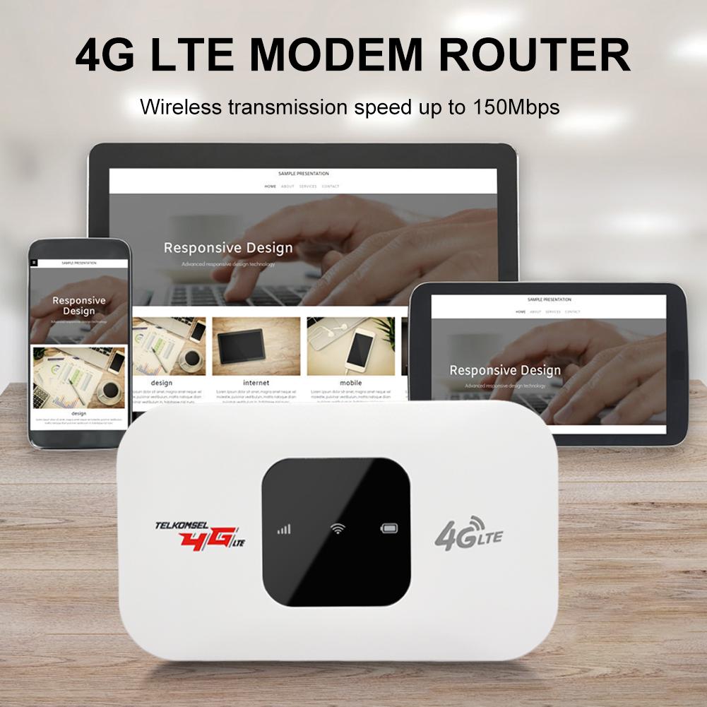 Беспроводной WiFi-роутер 4G LTE, 150 Мбит/с, Мини-карманный WiFi-роутер, Беспроводной модем со слотом для SIM-карты, Наружная мобильная точка доступа WiFi-устройство