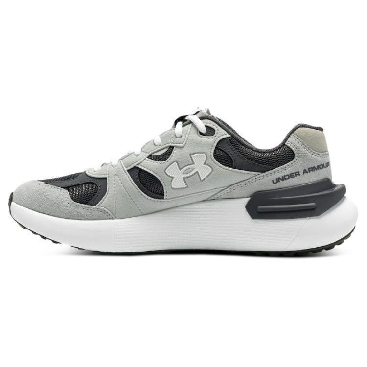 Under Armour Phantom Lux Comfortable Versatile Fabric Leather Low-Top Running Shoes Unisex Sneaker Modern-Gray 3028615-101
