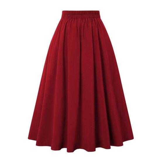 Женская юбка, эластичная, с высокой талией, юбка-миди А-силуэта, контрастный клетчатый принт