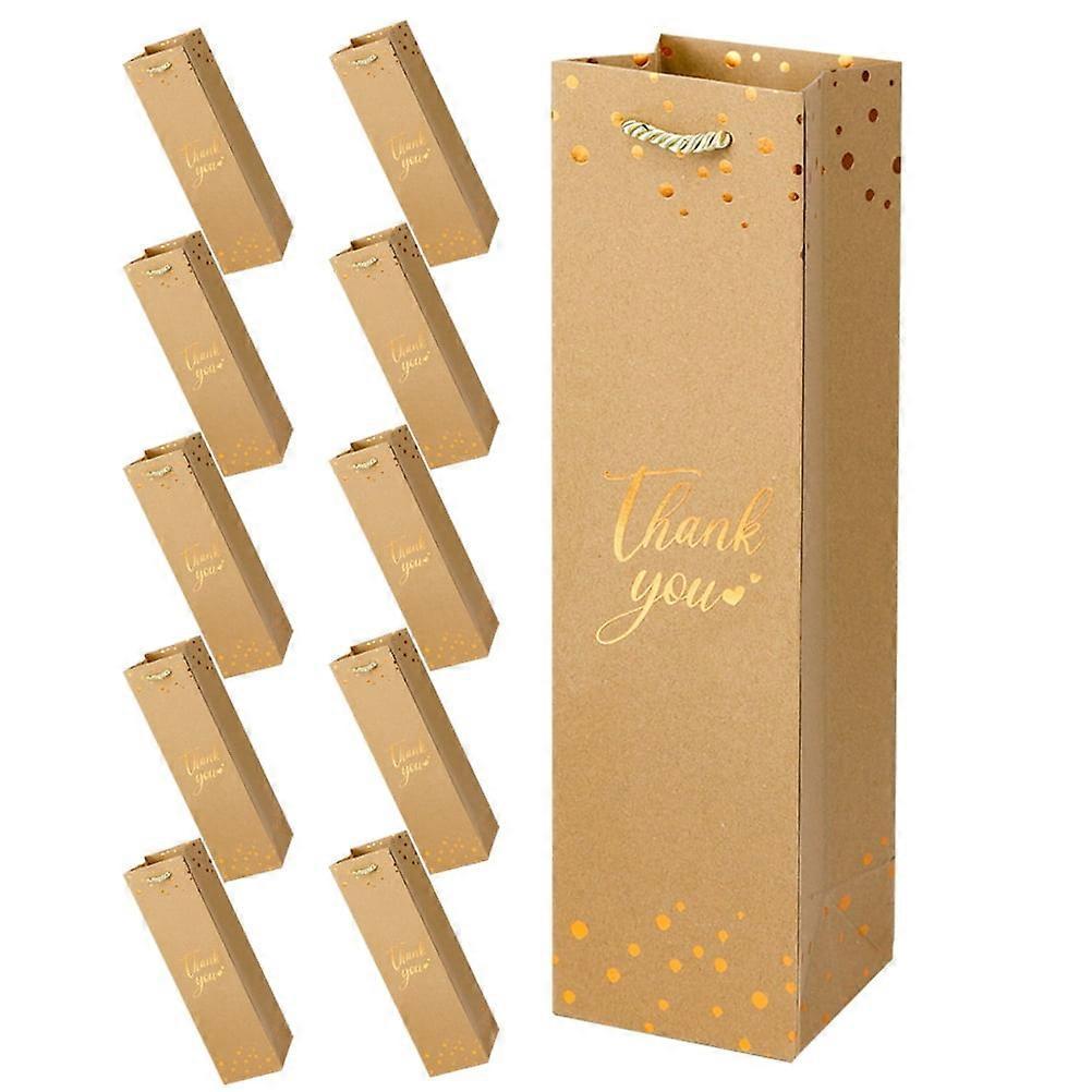 The Khaki Wine Gift Bag Is Made of Kraft Paper and Is Perfect for Storing 12 Wine Bottles.