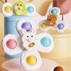 3PCS Suction Cup Spinner Toy Baby Bath Funny Game Educational Toys For Children Girls Boys Infant Sensory Stress Reliever Gifts