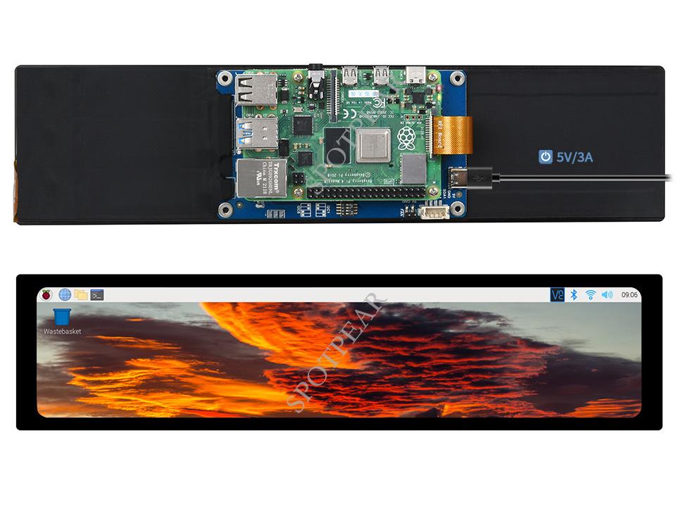 Raspberry Pi 11.9" DSI Емкостный Сенсорный Экран MIPI LCD
