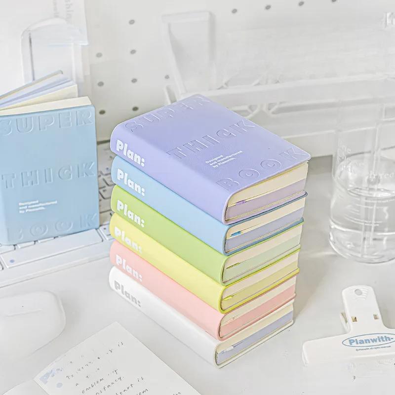 Macarone PU кожаный карманный ежедневник блокнот список дел блокнот цветная пустая страница школьные принадлежности обратно в школу