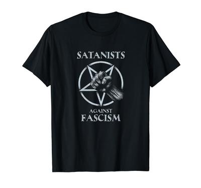 Сатанист Против Фашизма 666 Церковь Таро Маг Анти-Расизм Освобождение Женщин Гранж Смерть Нездоровый Футболка
