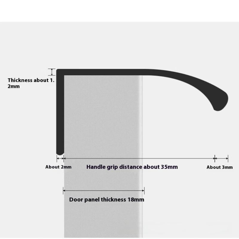 Металлические скрытые ручки для ящиков, современная мебельная фурнитура для шкафов и ящиков, 8 см - 50 см