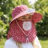 UV Protection Wide Brim Fan Hat Elastic Cooling Sunshade Hat Solar Fan Hat  Camping