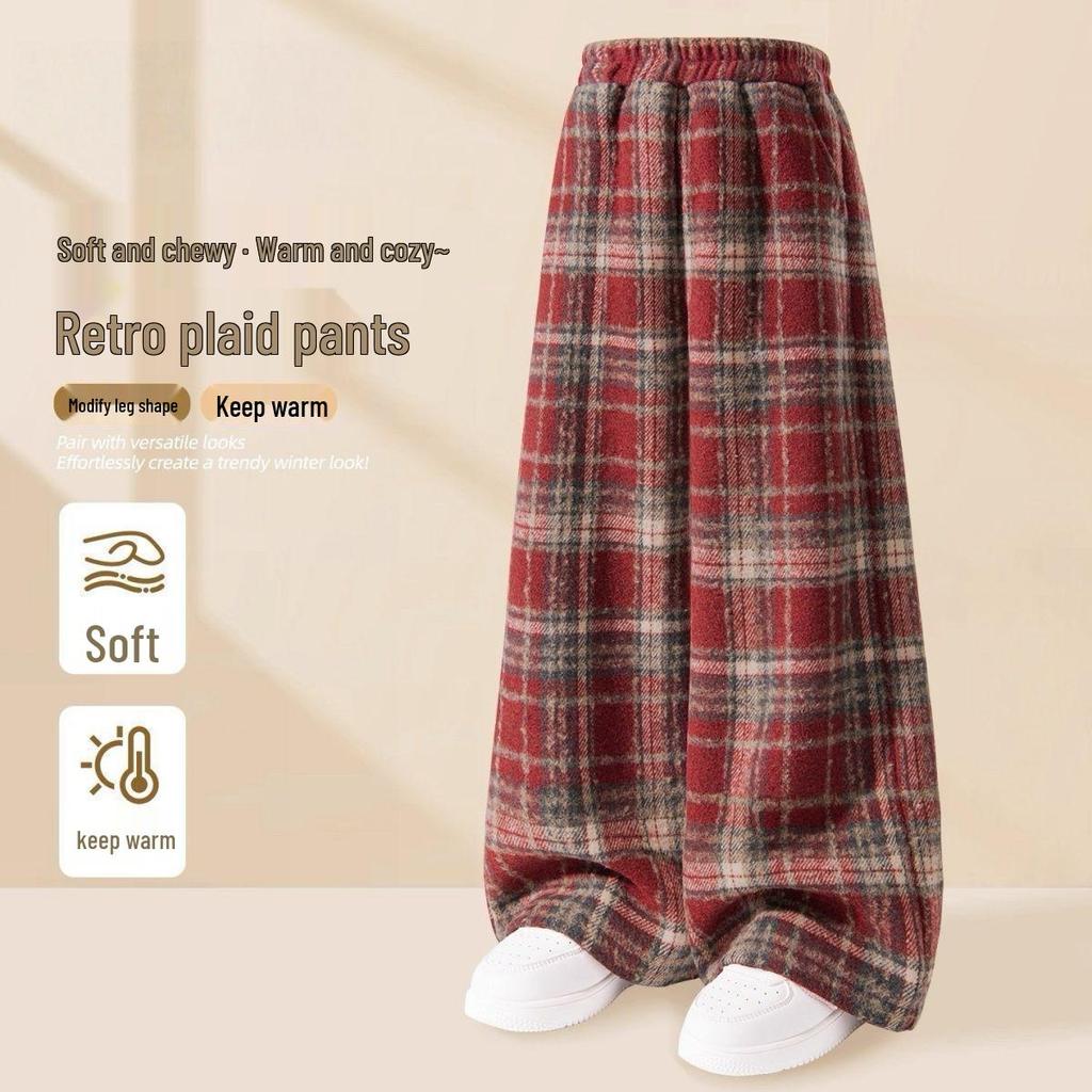 Девочки, Зимний Шик 2026: Комплект Худи и Клетчатые Штаны