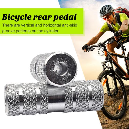2Pcs Aluminum Alloy Bike Pegs Foot Pedals Backseat Stands Foot Rest Anti-Slip Stunt
