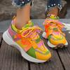 Fashion Women Sneakers New Breathable Mesh Platform Sneakers Women Casual Lace Up Outdoor Designer Shoes Comfortable Low Top Women Shoes
