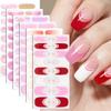 Гелевые наклейки для ногтей без запекания во французском стиле, Блестящий градиент, Амазонский стиль, Наклейки для ногтей без запекания