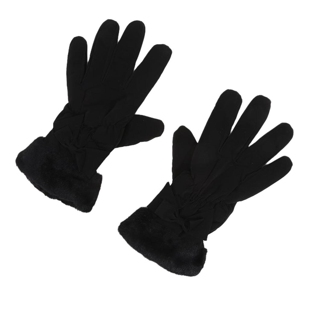 Женские лыжные перчатки Зимние флисовые Утепленные Теплые Плюшевые Полиэстеровые Водонепроницаемые Перчатки с сенсорным экраном для Катания на открытом воздухе Альпинизма
