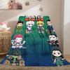 Hunter×Hunter Smart 2D Cartoon Flannel Blanket, Printed Pattern for Couch, Soft Home Decor Travel Throw Mat_LIAN