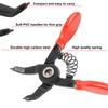 Набор плоскогубцев Ext Int Tool Right Angled Beak Portable Repair Engine Tool Multifunction Stop Ring Circlip 4 шт. Мини-плоскогубцы для стопорных колец Universal