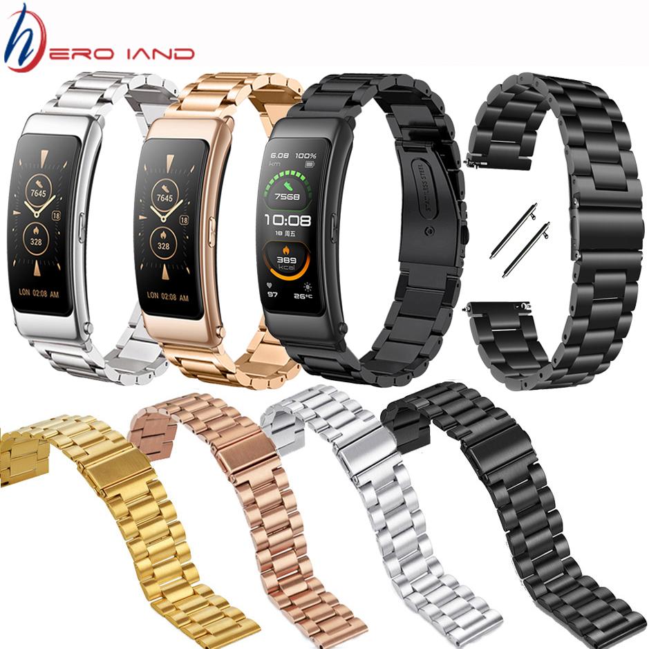 16 мм ремешок для часов HUAWEI TalkBand B6 B3 сменный ремешок для часов браслет из нержавеющей стали ремешок для смарт-часов Huawei B3 B6