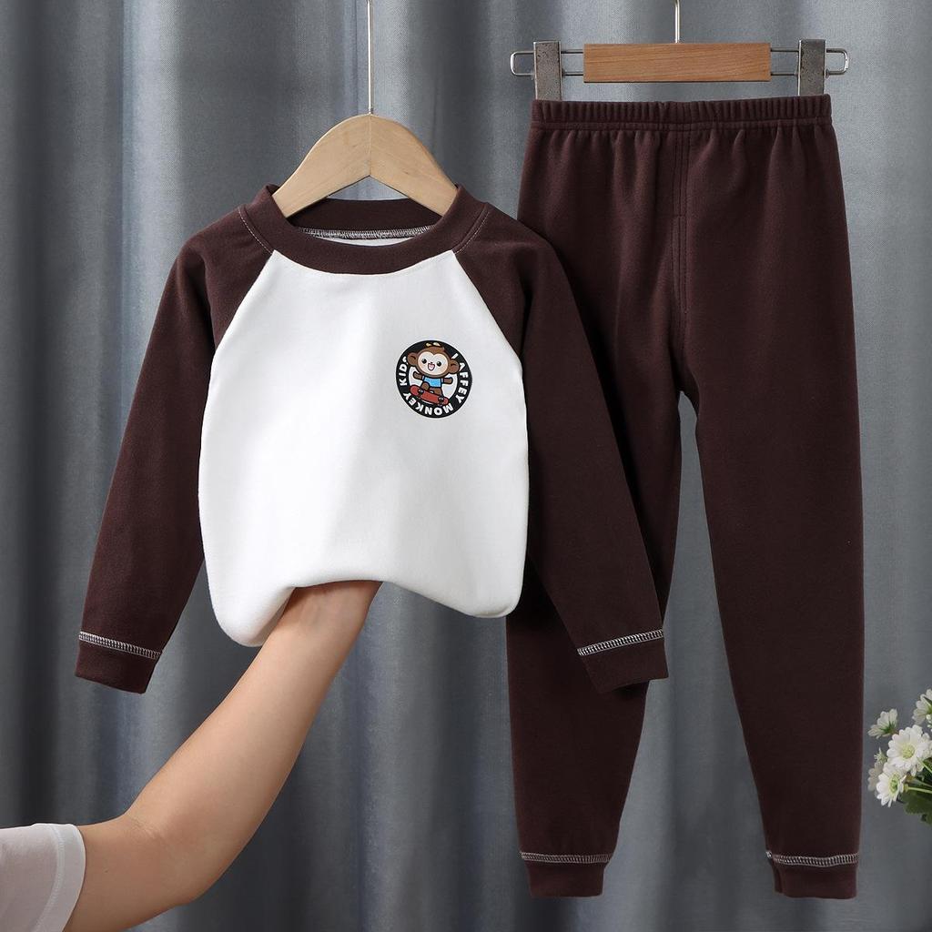 Children's Underwear Set Hot Autumn Winter Boys' and Girls' Long Sleeve Pajamas Baby's Autumn Clothes and Pants