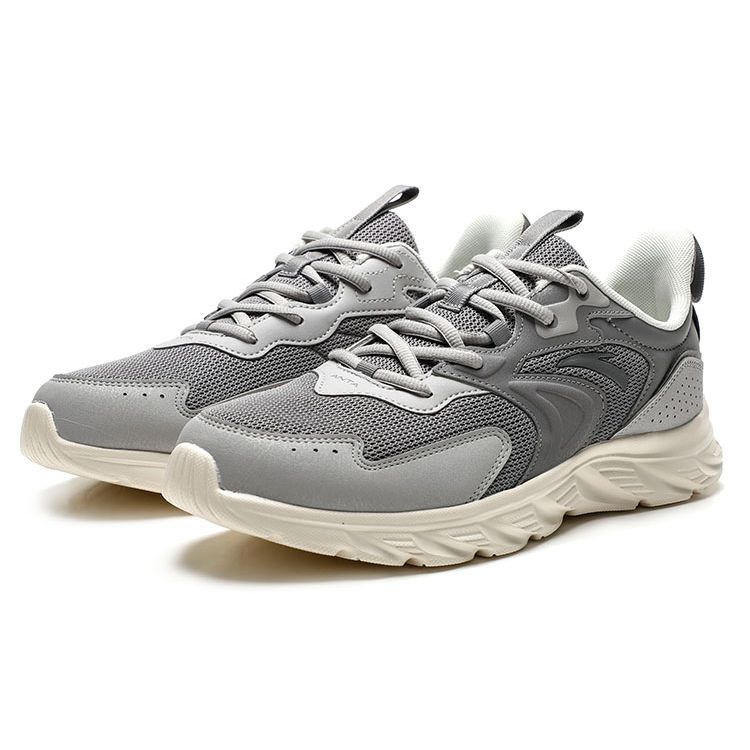 Anta Running Series Durable Shock Absorption Low Top Running Shoes Men Sneakers Gray 912235527-3