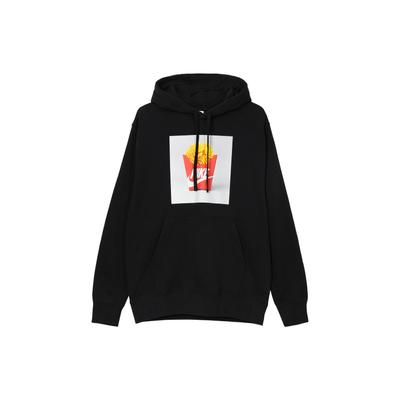 Nike Shoebox Fries Print Спортивная толстовка с капюшоном Мужские топы Черный DM2275-010