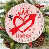 2D Flat 20cm Happy Valentine's Day Love Cupid Wooden Wall Hanging Decor - Car Balloon Universal Holiday Wooden Pendant,