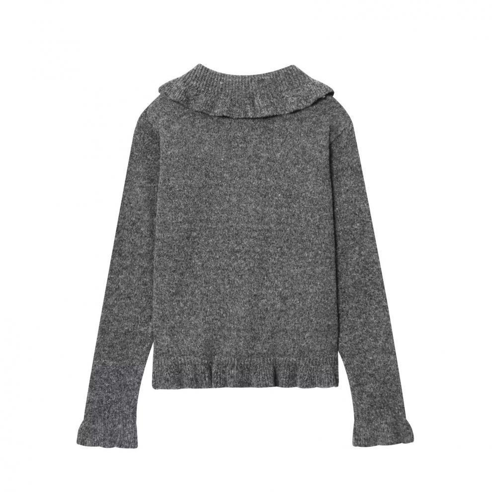 European and American style, new women's fashion, versatile, cross-border French layered decorative knit jacket