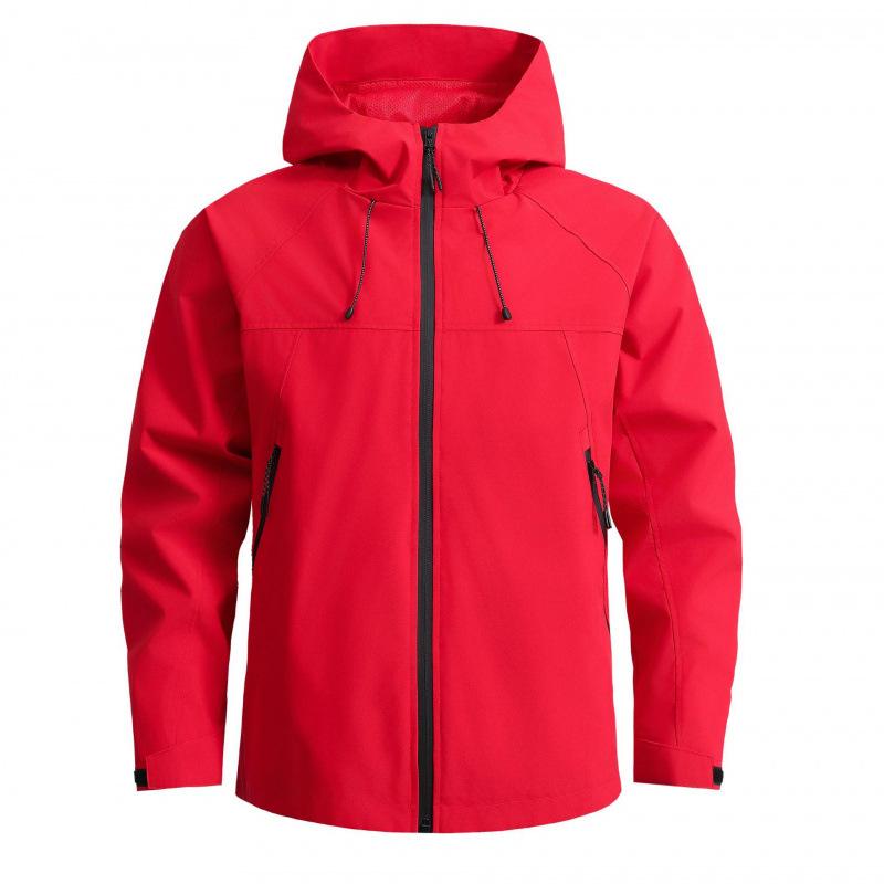 Новая мужская куртка с капюшоном на молнии, повседневная однотонная