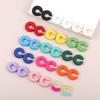 Новые корейские акриловые круглые серьги-клипсы для женщин, морозные красочные массивные круглые серьги-манжеты, эффектные серьги-трубки, толстые зажимы для ушей, ювелирные изделия