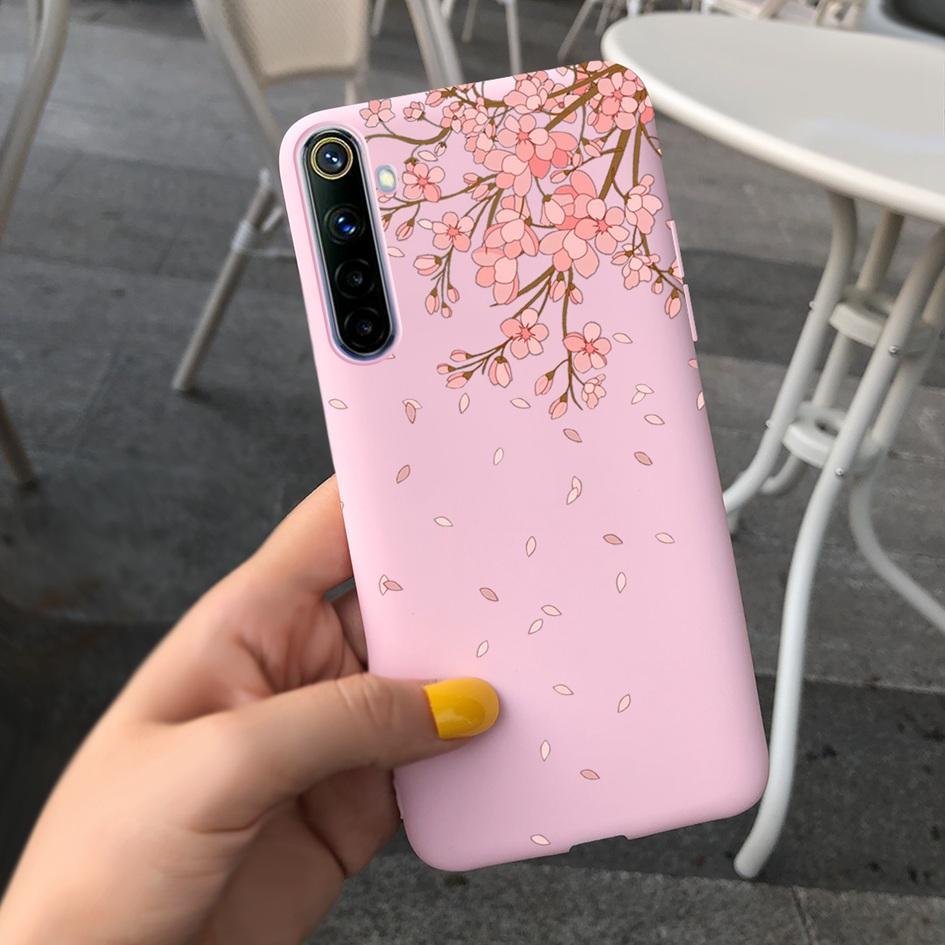 Для Realme 6 6 Pro Чехол Милые Узоры Молочной Коровы и Цветов Мягкая Задняя Крышка Для OPPO Realme 6 6S 6Pro RMX2061 Coque Funda Realme6 Capa