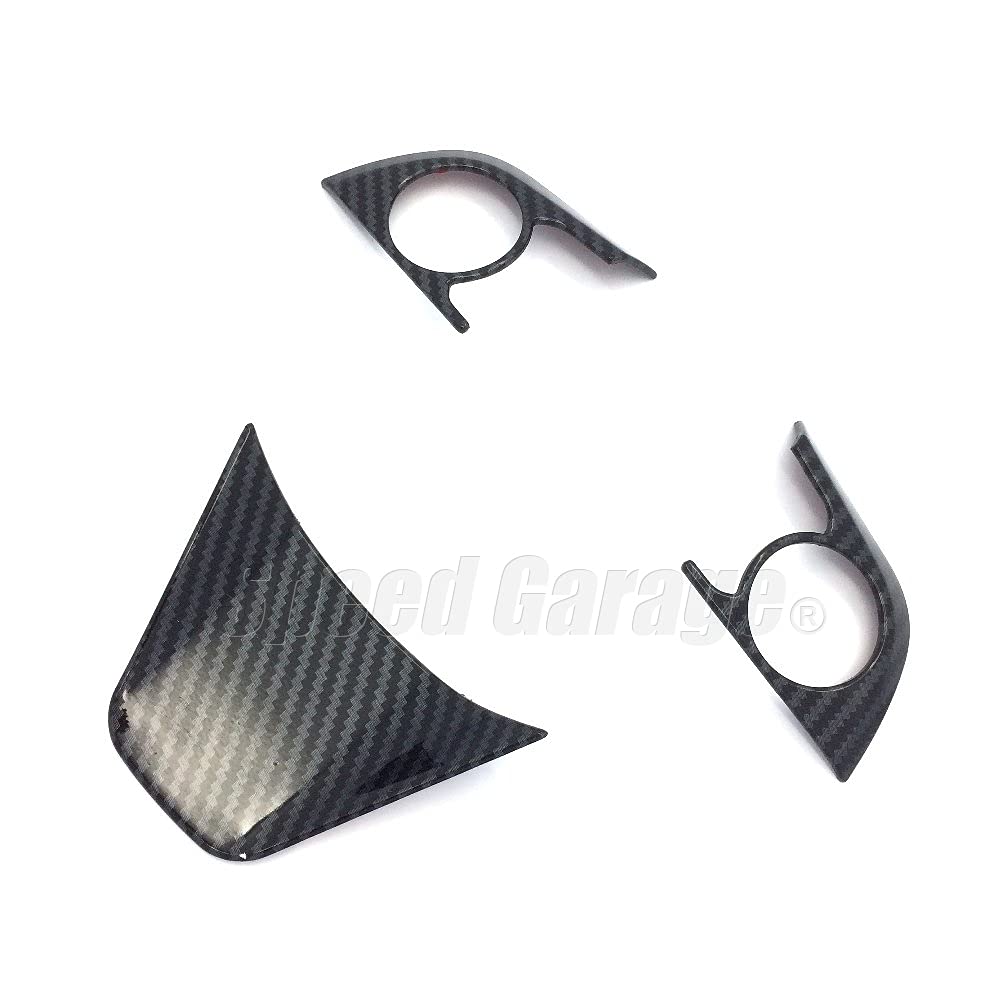 Speed Garage Toyota Camry 70 Series Carbon Fiber Steering Wheel Garnish Cover Panel Frame for Toyota Camry Interior Custom Parts Dress-Up