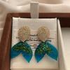 Exquisite Shiny Mermaid Tail Small Diamonds Embellished Earrings Childlike Fairy Tale Atmosphere Niche Light Luxury Sweet And Cool Romantic Earrings