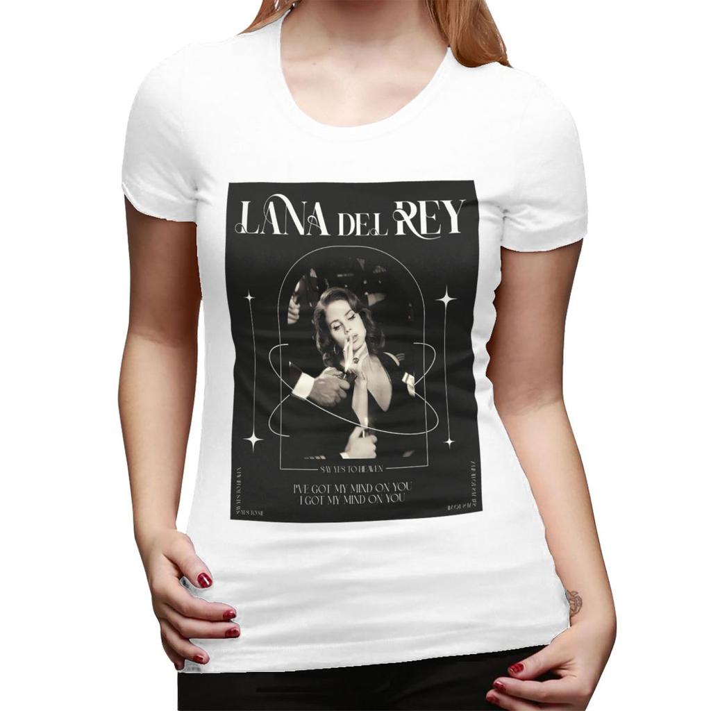 Футболка Lana Del Rey для женщин с круглым вырезом Уличная одежда Футболки Женские футболки Короткая летняя одежда Топы
