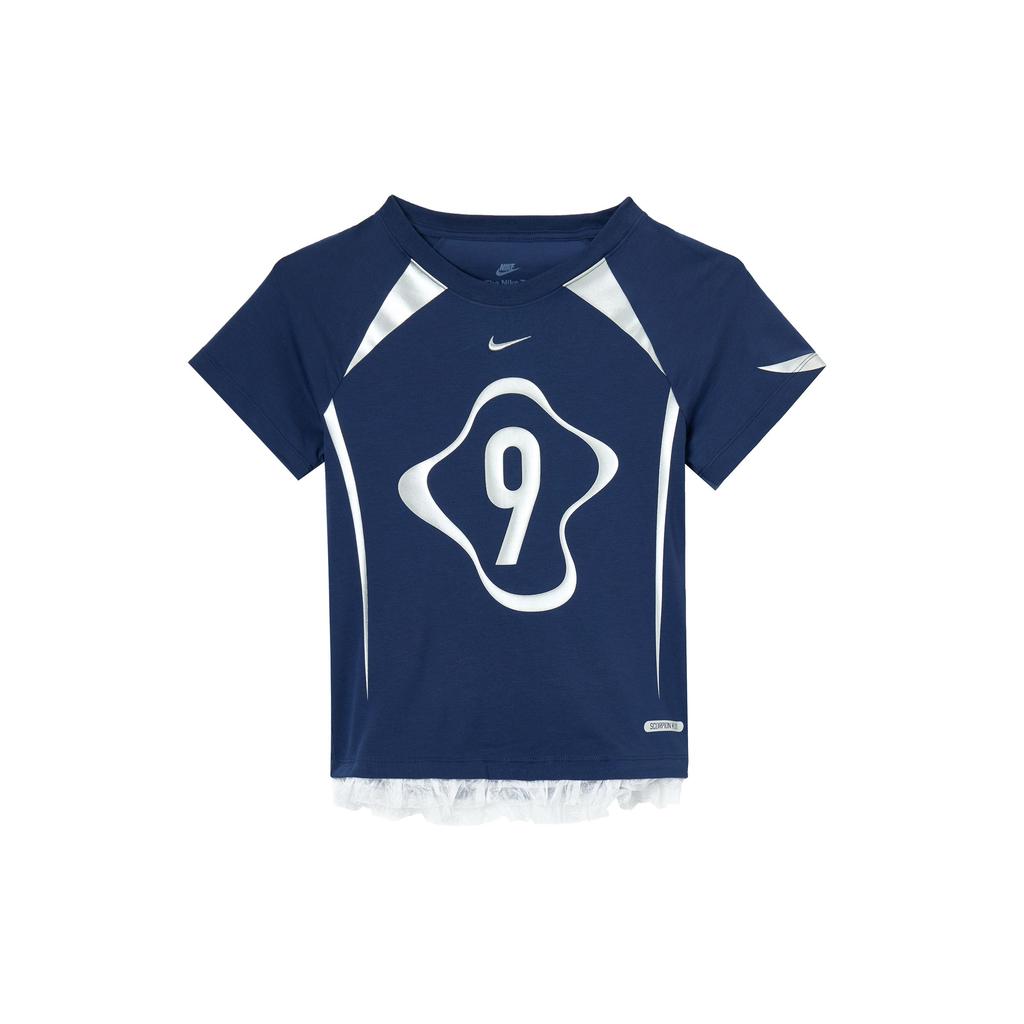 Nike Спортивная удобная футболка реглан с коротким рукавом Женские топы II1950410